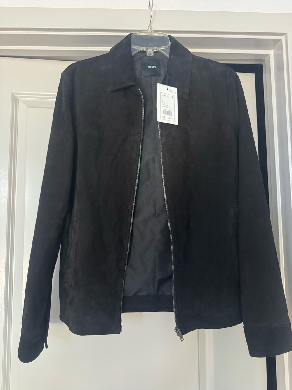 Theory Men's Black Suede Wyatt Jacket